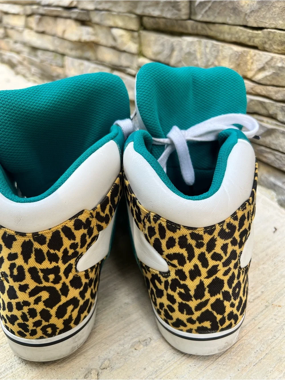 Jeremy Scott JS Bones Leopard Accent Sneakers US sz 11.5